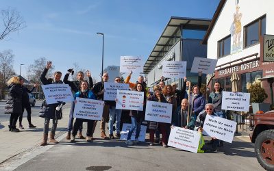 Schilder Demos im Frühjahr 2022 in Starnberg